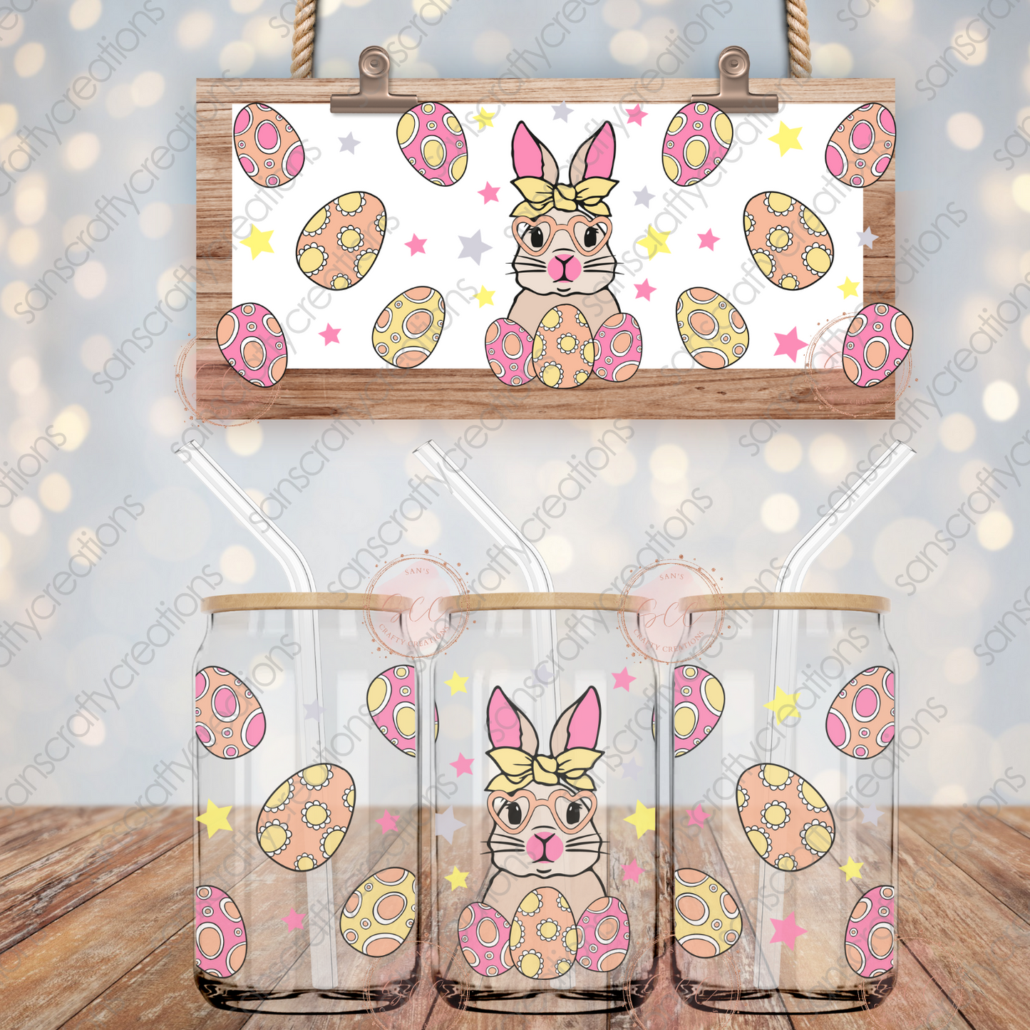 Easter Bunny-16oz Libbey Glass Wrap