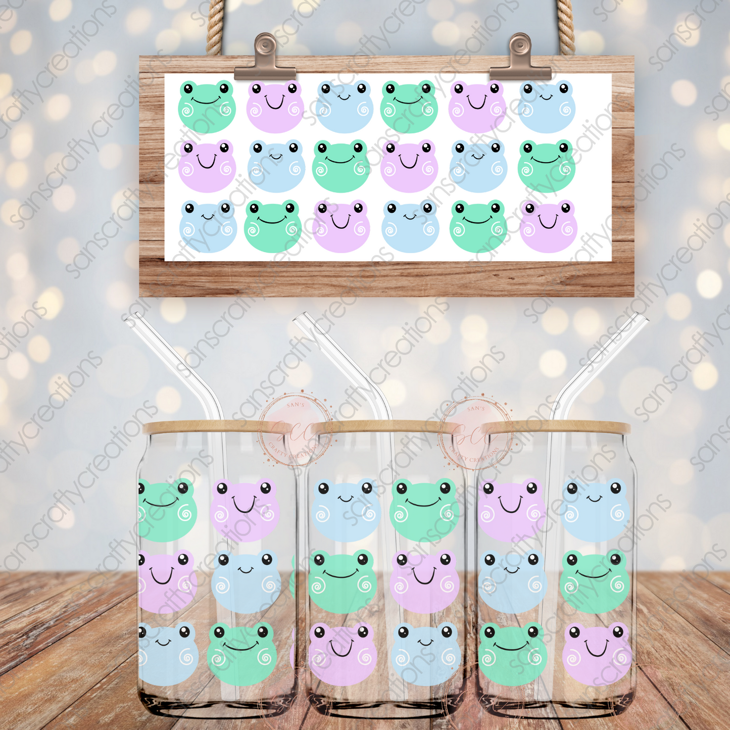 Copy of Frogs-16oz Glass Can