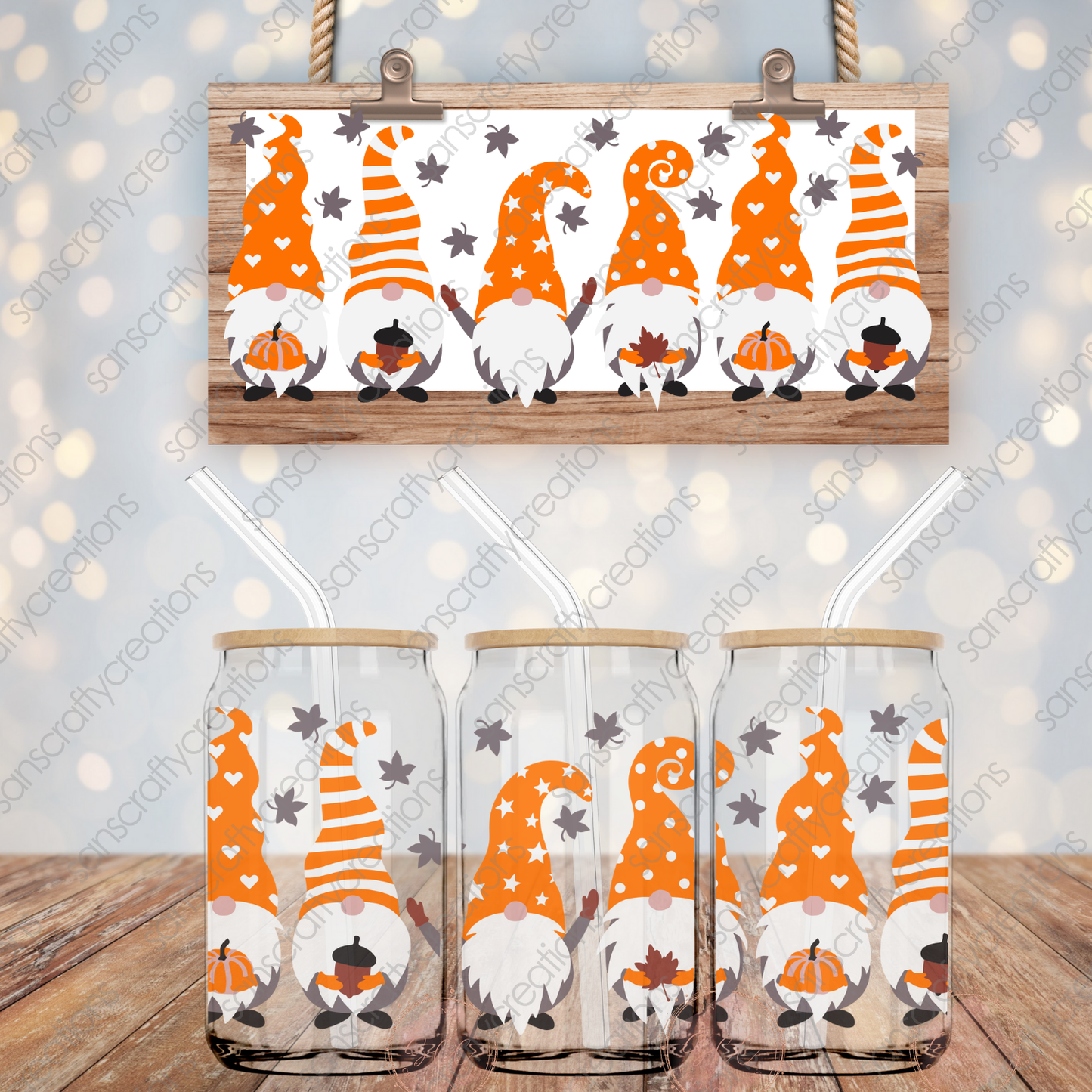 Fall-16oz Libbey Glass Wraps