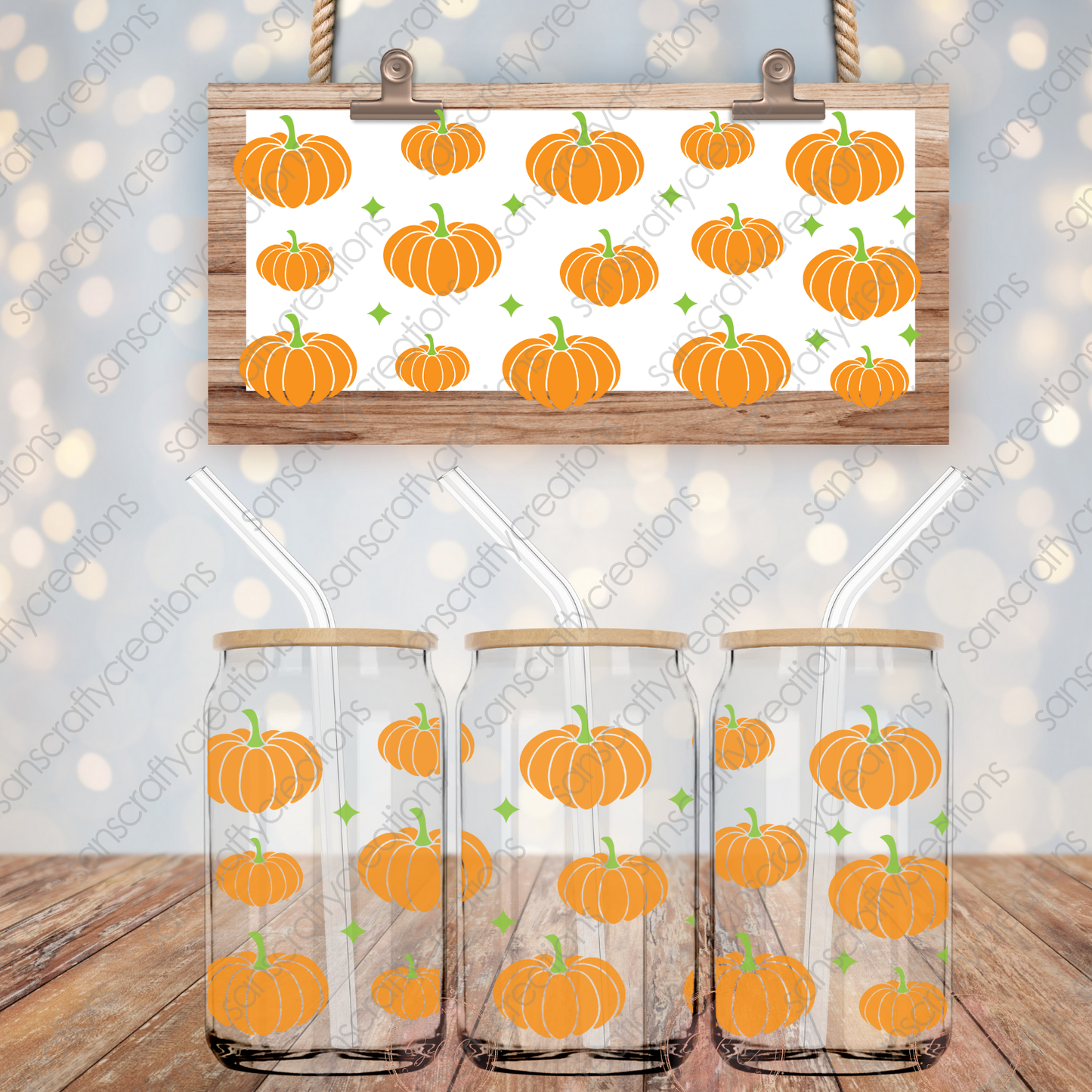 Fall/Halloween-16oz Libbey Glass Wraps