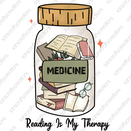 Reading is my Therapy-Htv transfer