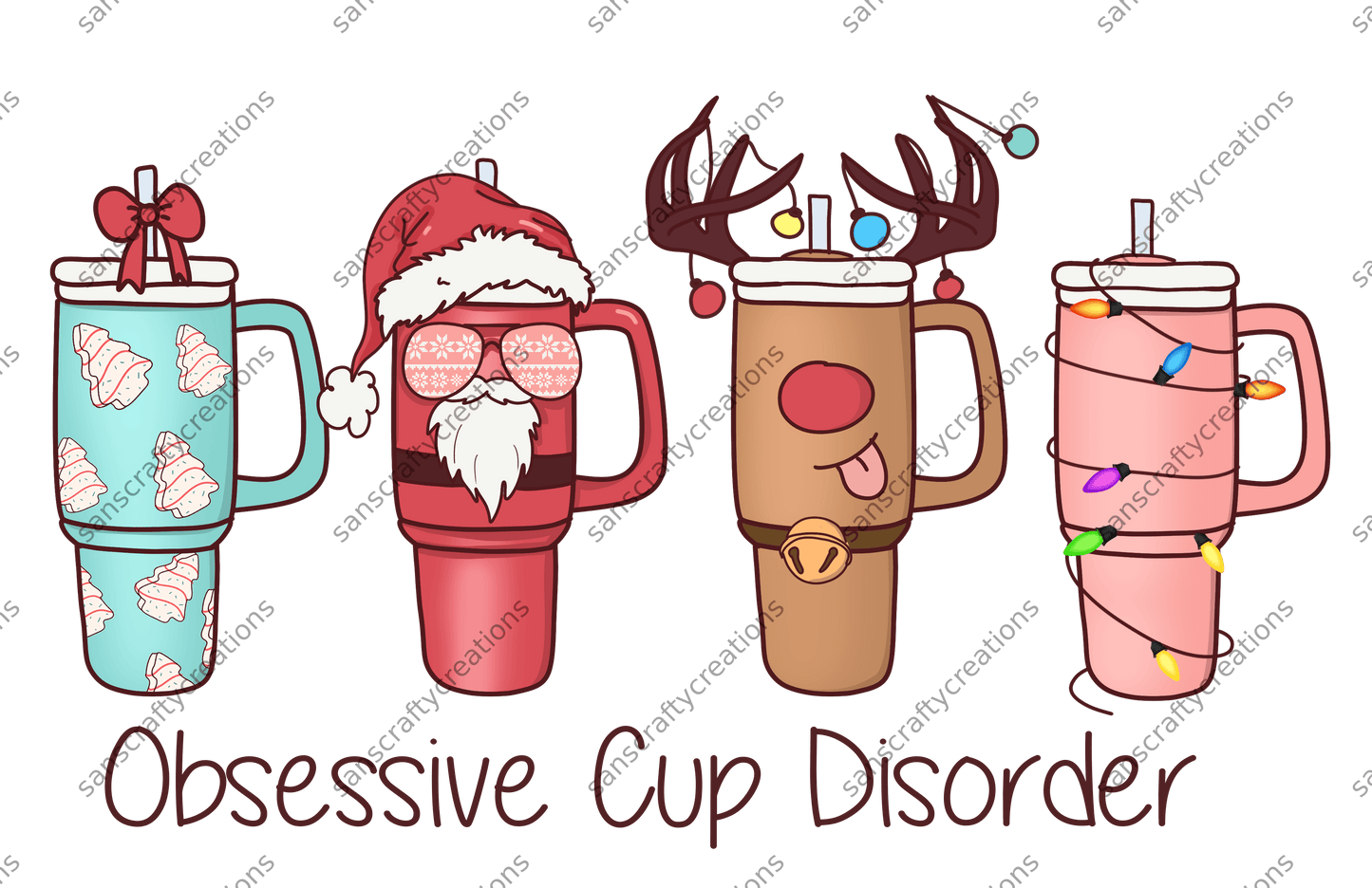 Obsessive Christmas Disorder-Transfer - by SansCraftyCreations.com -
