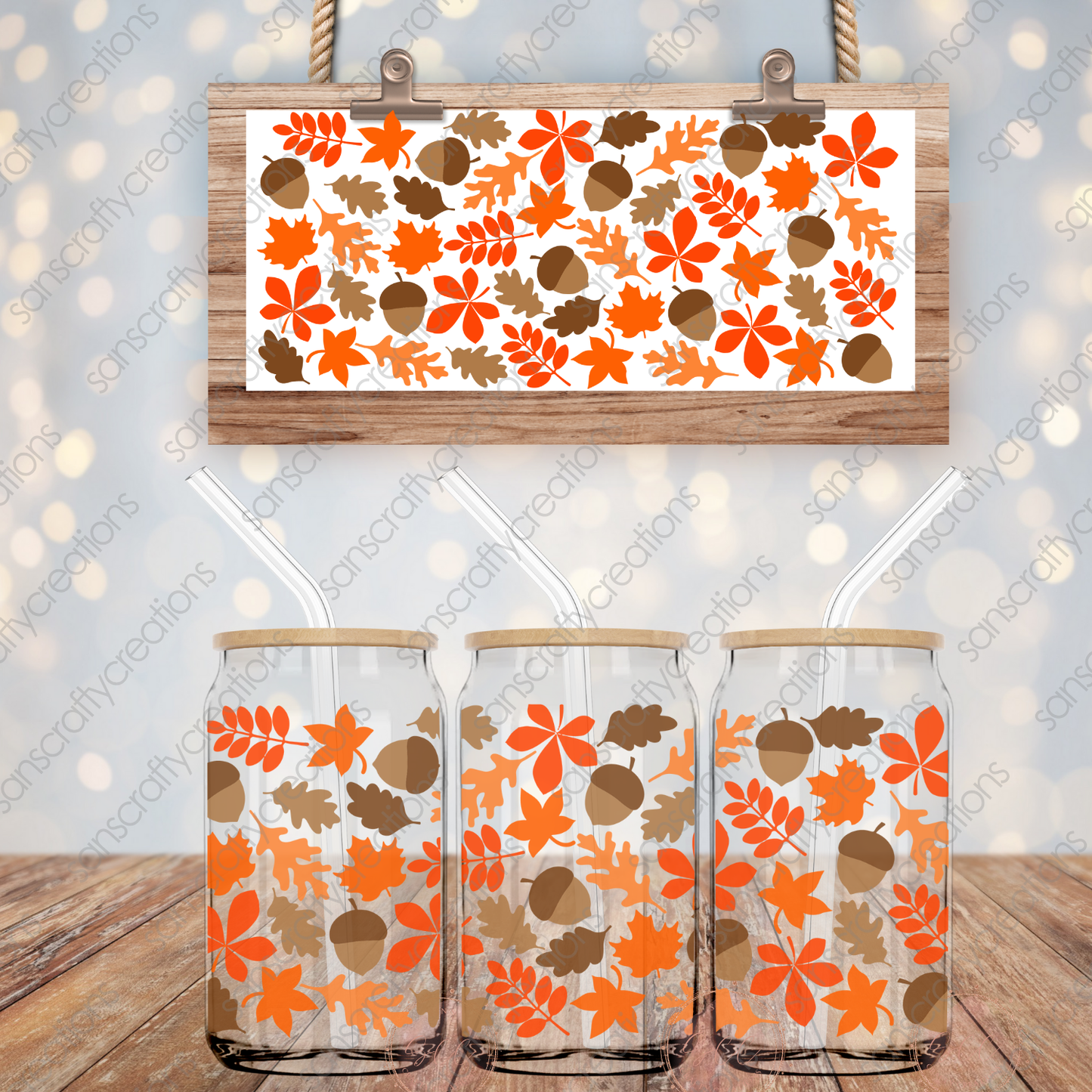 Fall-16oz Libbey Glass Wraps