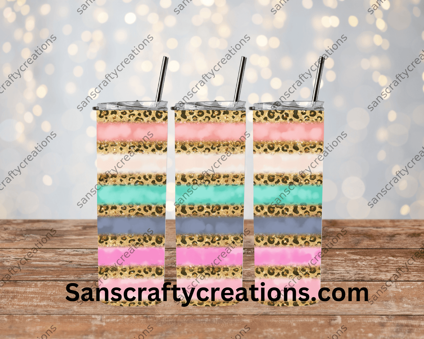 Multi Colored-Tumbler Wrap - Tumbler 20oz by Sanscraftycreations.com - blanks, custom, gift, personalized, sublimation, tumbler 20oz.