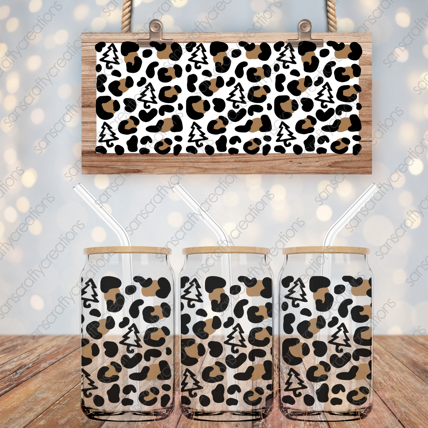 Christmas-16oz Libbey Glass Wraps