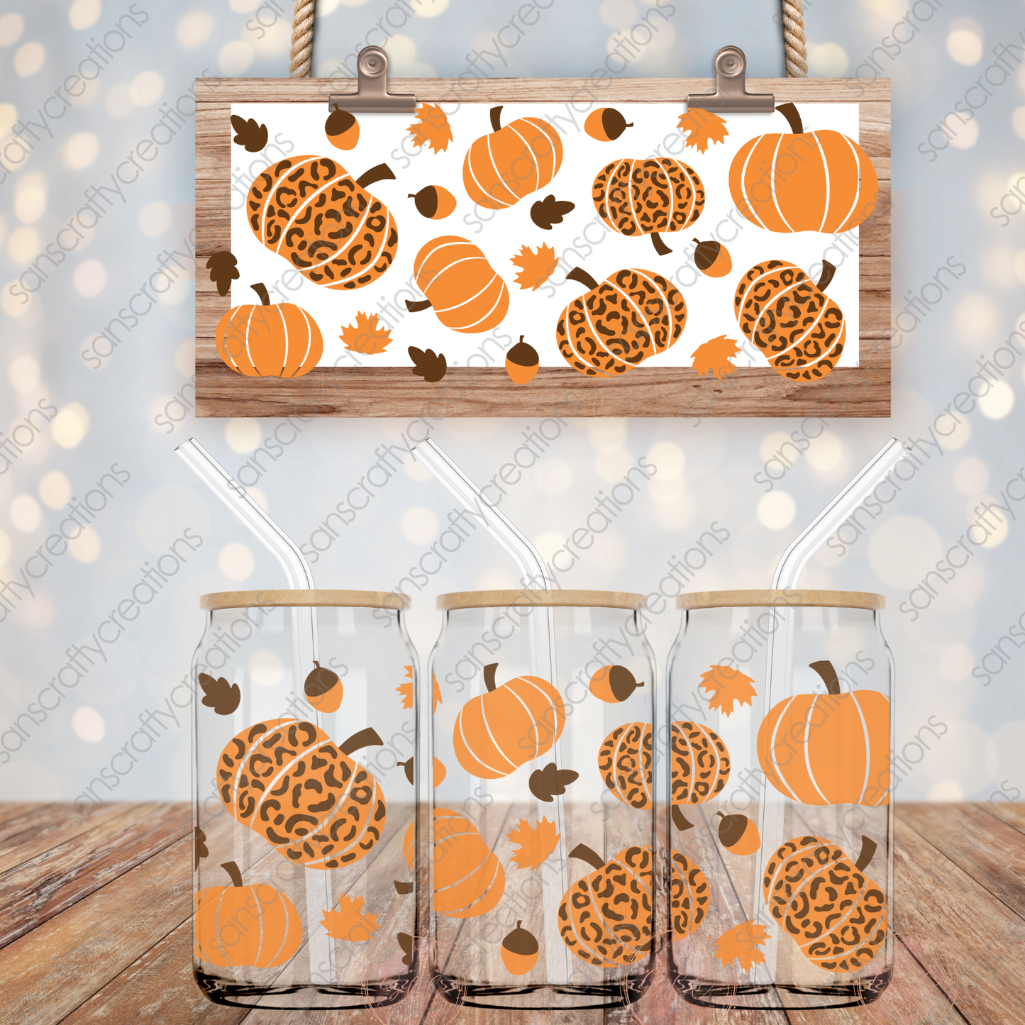 Fall-16oz Libbey Glass Wraps