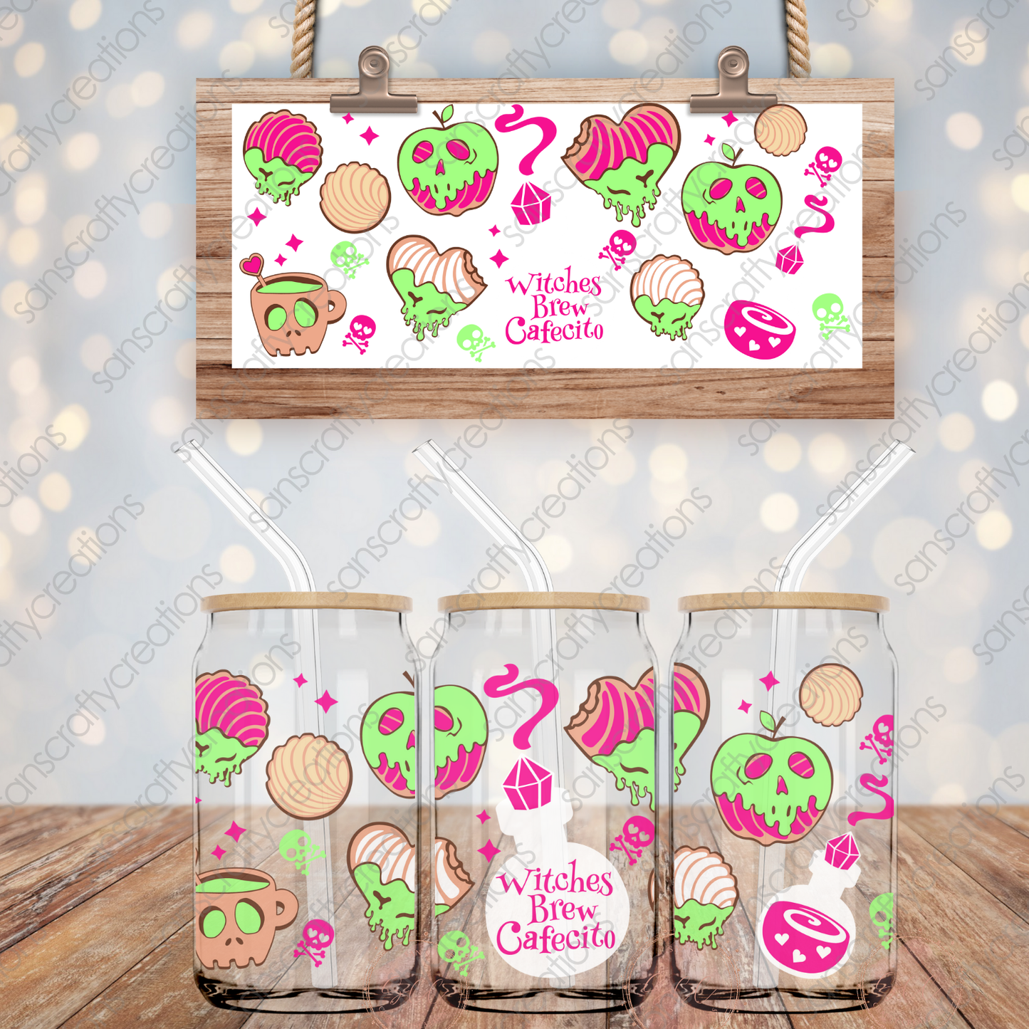 Fall/Halloween-16oz Libbey Glass Wraps