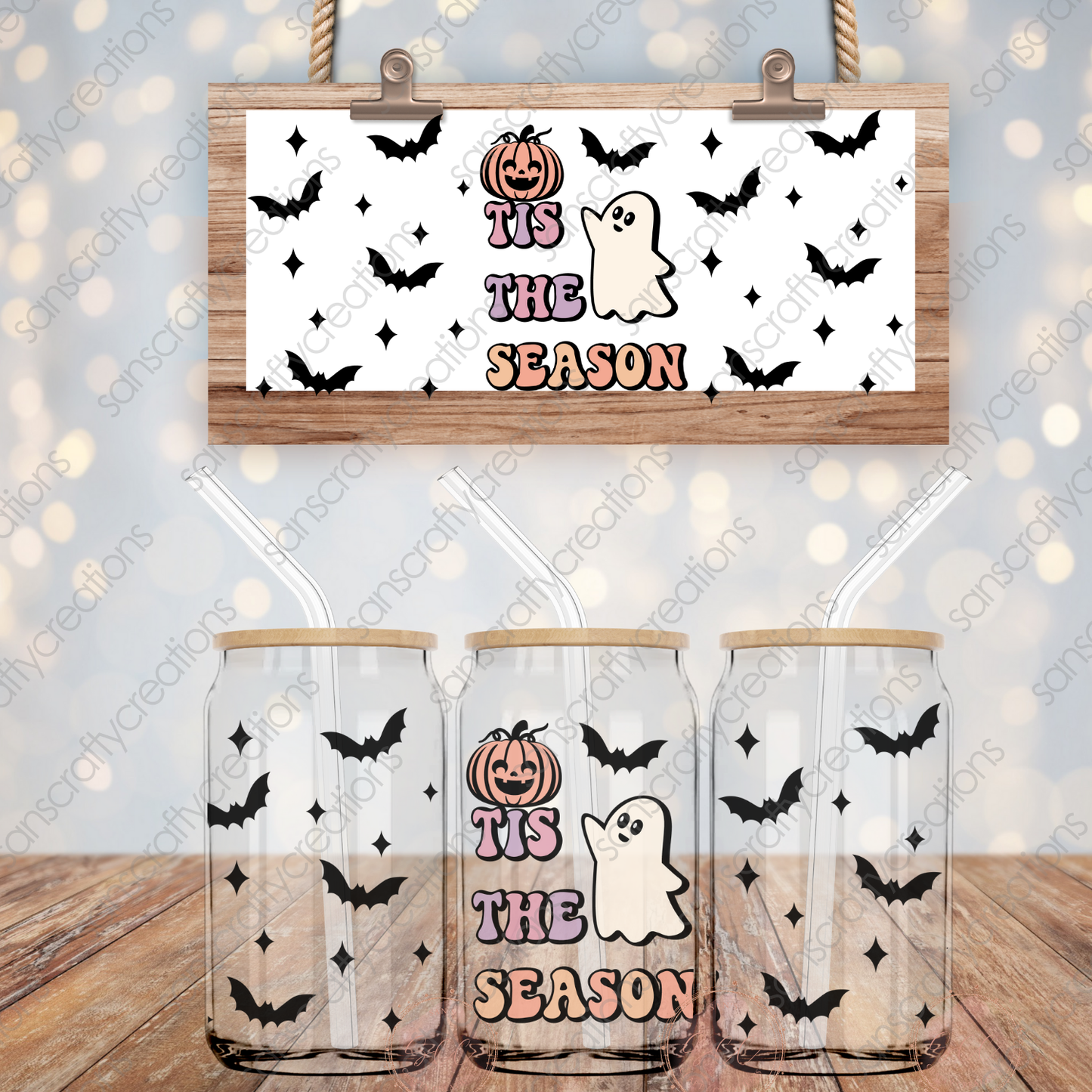 Fall/Halloween-16oz Libbey Glass Wraps