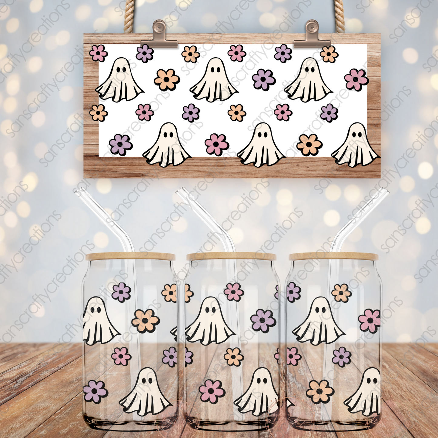 Fall/Halloween-16oz Libbey Glass Wraps