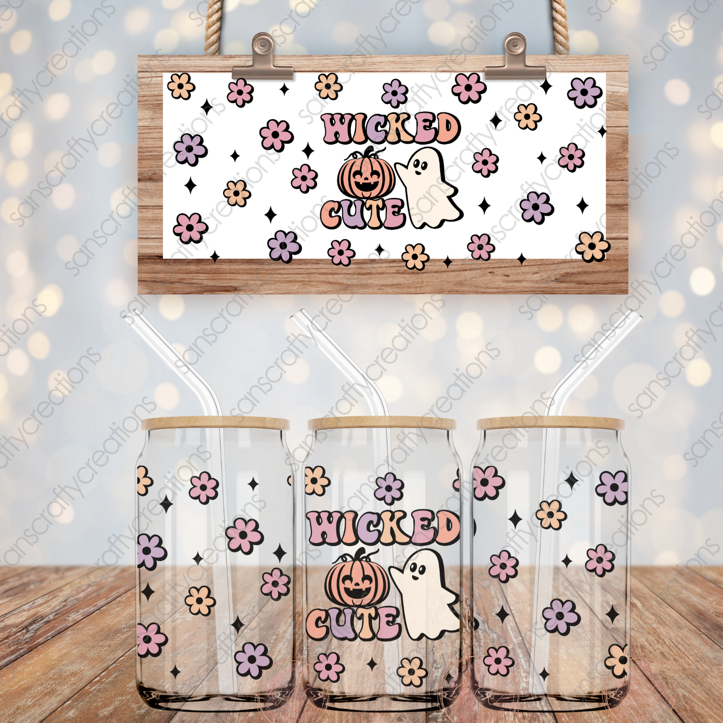 Fall/Halloween-16oz Libbey Glass Wraps