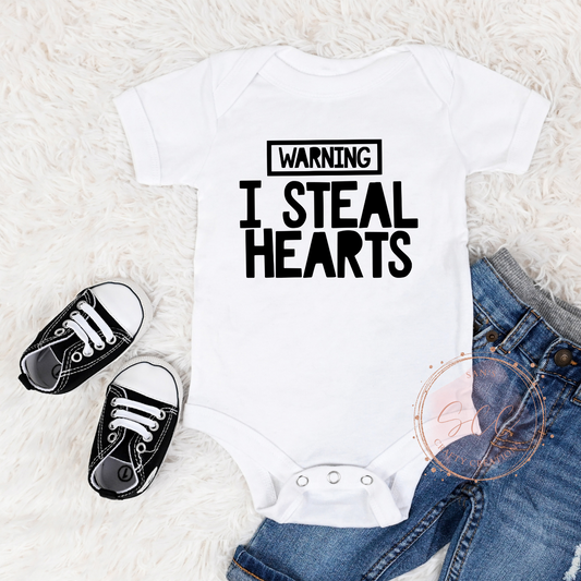 Warning i steal hearts-Baby Onsie