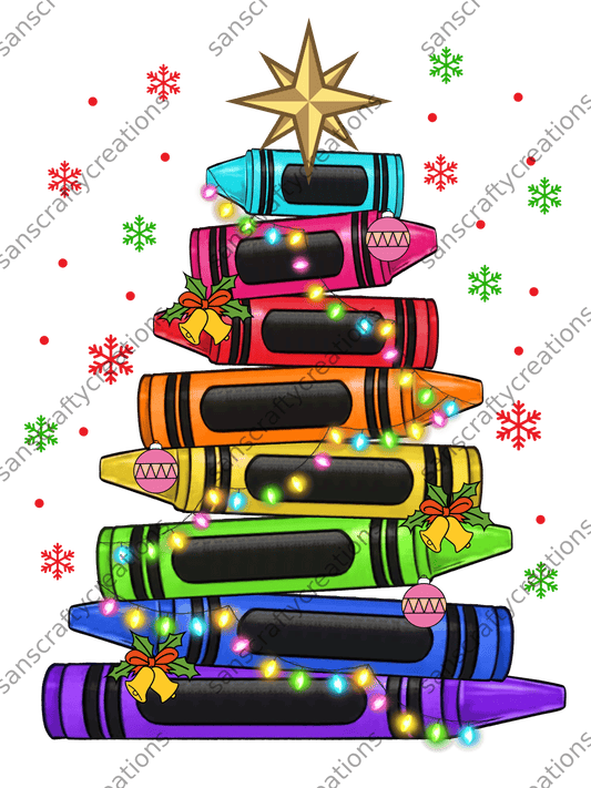Crayon Christmas-Transfer -  by SansCraftyCreations.com - 