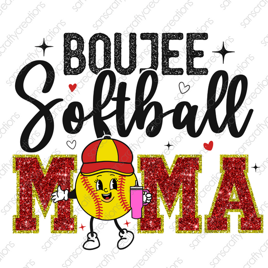 Boujee Softball Mama Transfer