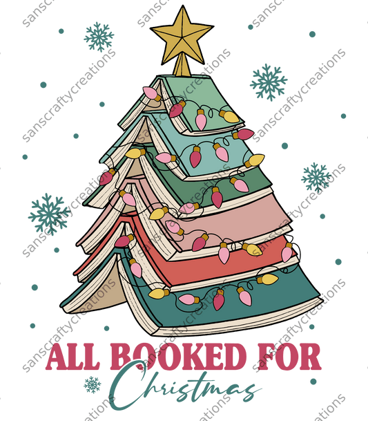 All Booked for Christmas-Transfer -  by SansCraftyCreations.com - 