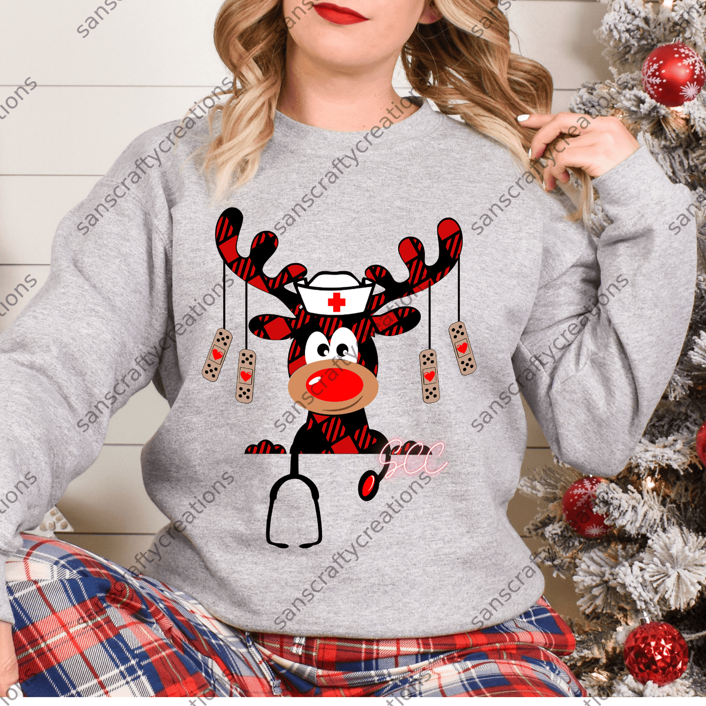 Moose Christmas-HTV Transfer - by SansCraftyCreations.com -
