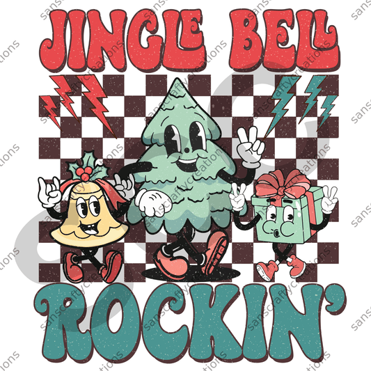 Jingle Bell Rockin- Kids Transfer -  by SansCraftyCreations.com - 