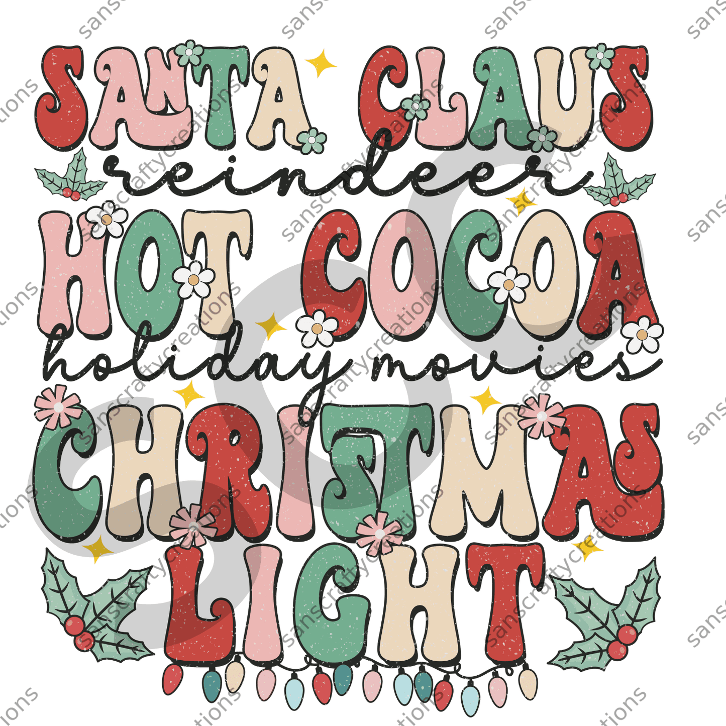 Santa Claus Reindeer- Kids Transfer - by SansCraftyCreations.com -