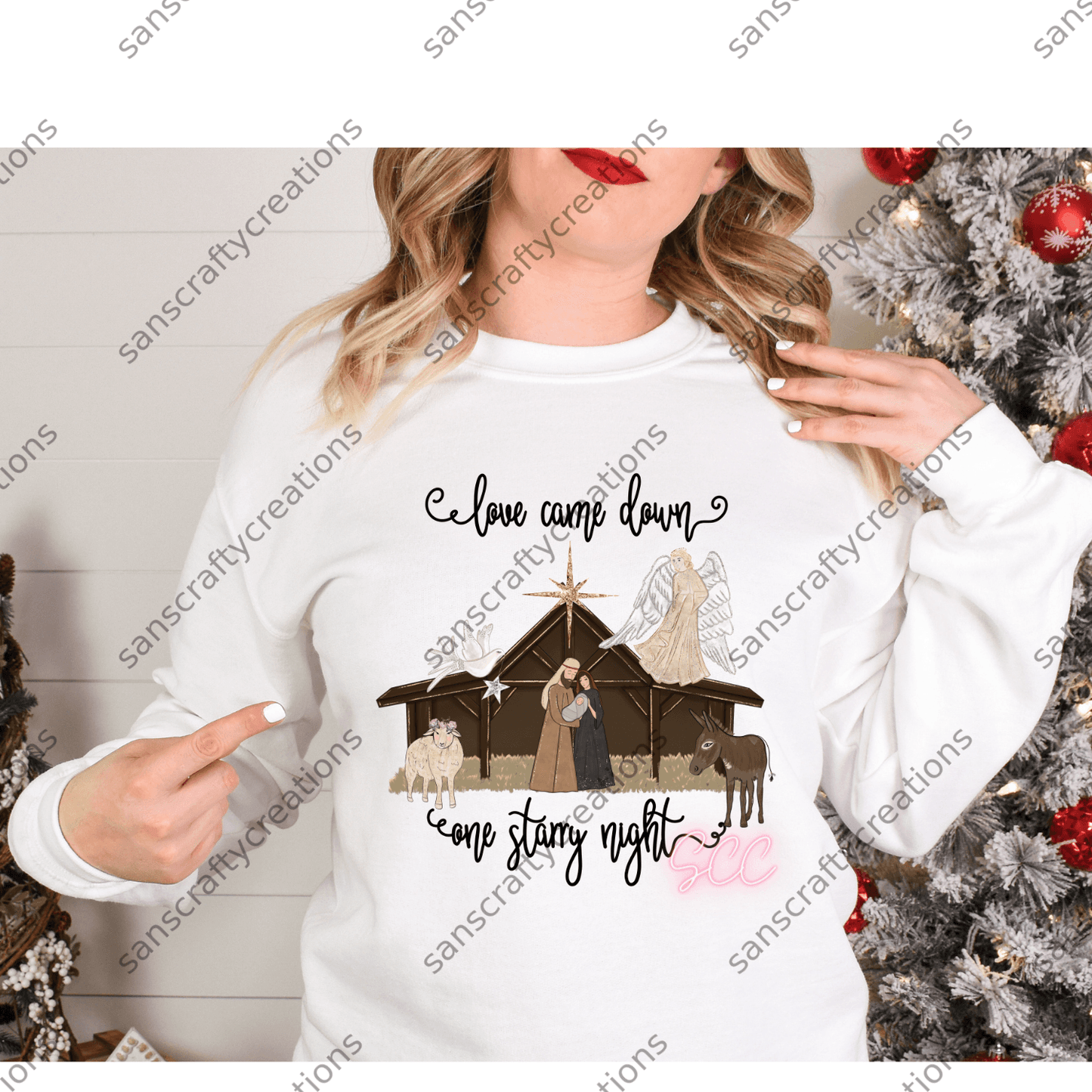 Love came down one starry night-HTV Transfer - by SansCraftyCreations.com -