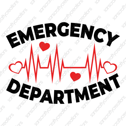 Emergency Department-Printed Heat Transfer Vinyl
