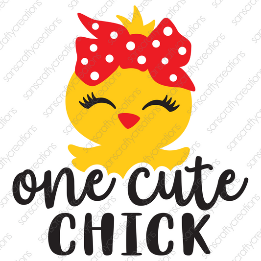 One Cute Chick-HTV Transfer