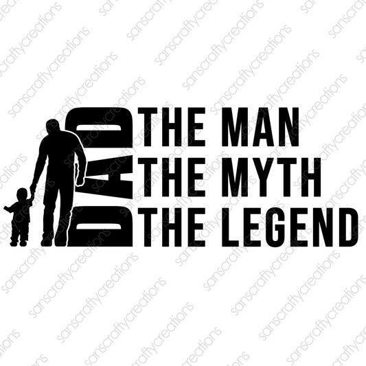 THE MAN THE MYTH-Printed Heat Transfer Vinyl