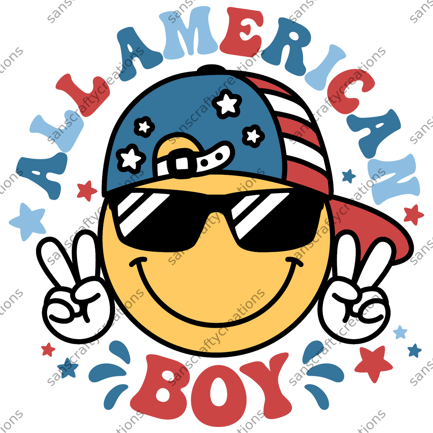 All American Boy-Transfer - by SansCraftyCreations.com -
