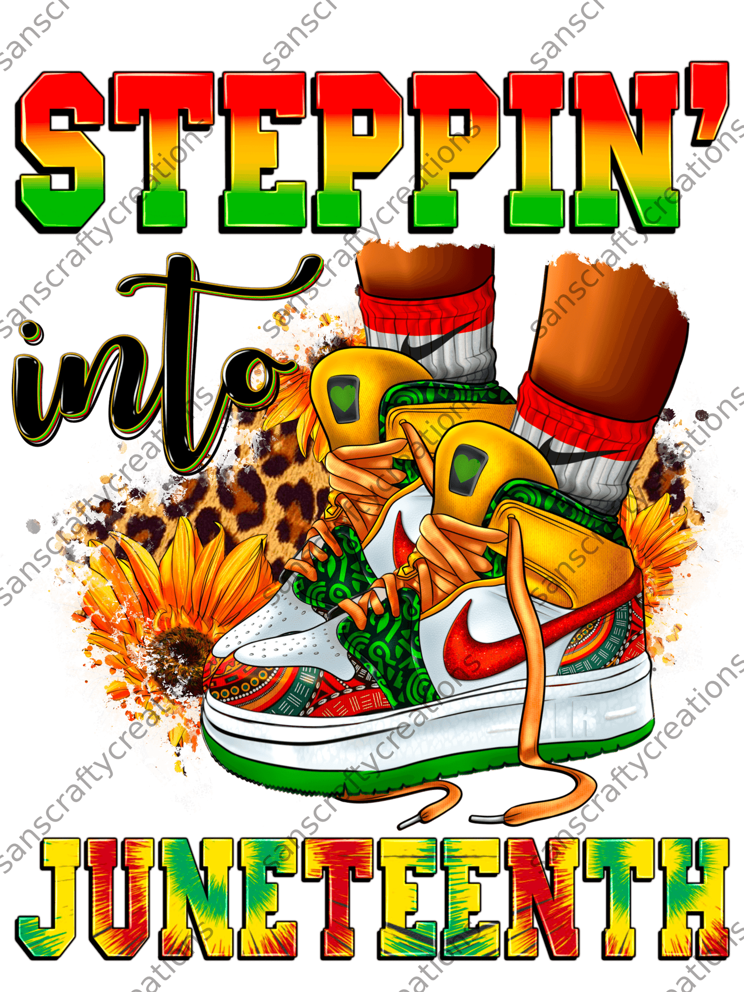 Steppin into Juneteenth-Transfer - by SansCraftyCreations.com -