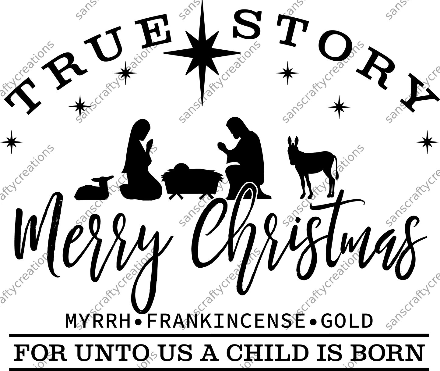 True Story-Transfer - by SansCraftyCreations.com -