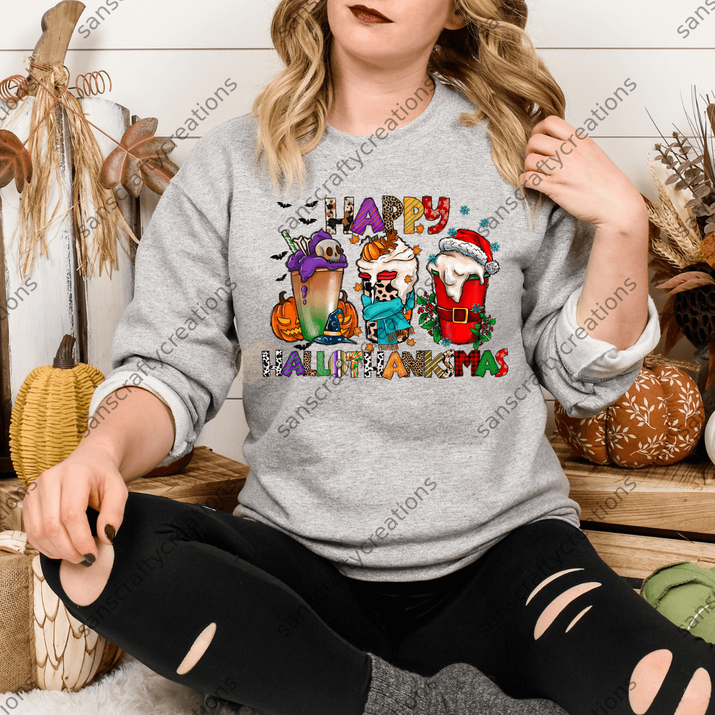 Happy Hallothanksmas-Transfer - by SansCraftyCreations.com -