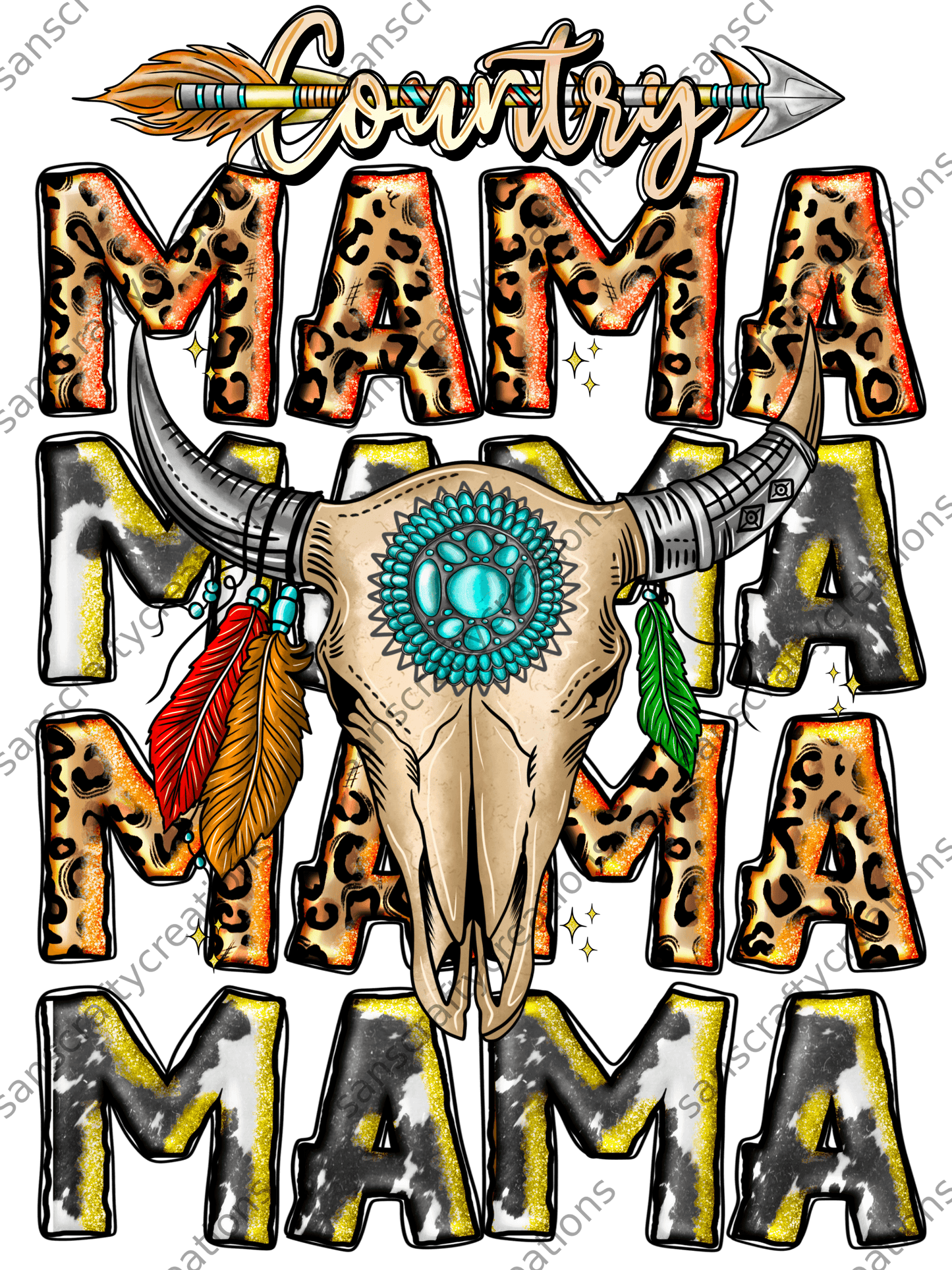Country Mama-Transfer - by SansCraftyCreations.com -