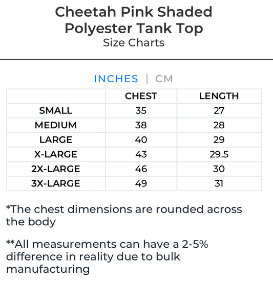 Cheetah Pink Shaded Polyester Tank Top