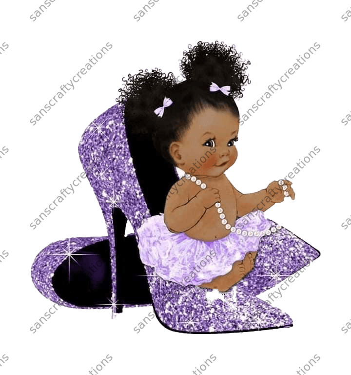 Baby Girl with shoes-Transfer - by SansCraftyCreations.com -