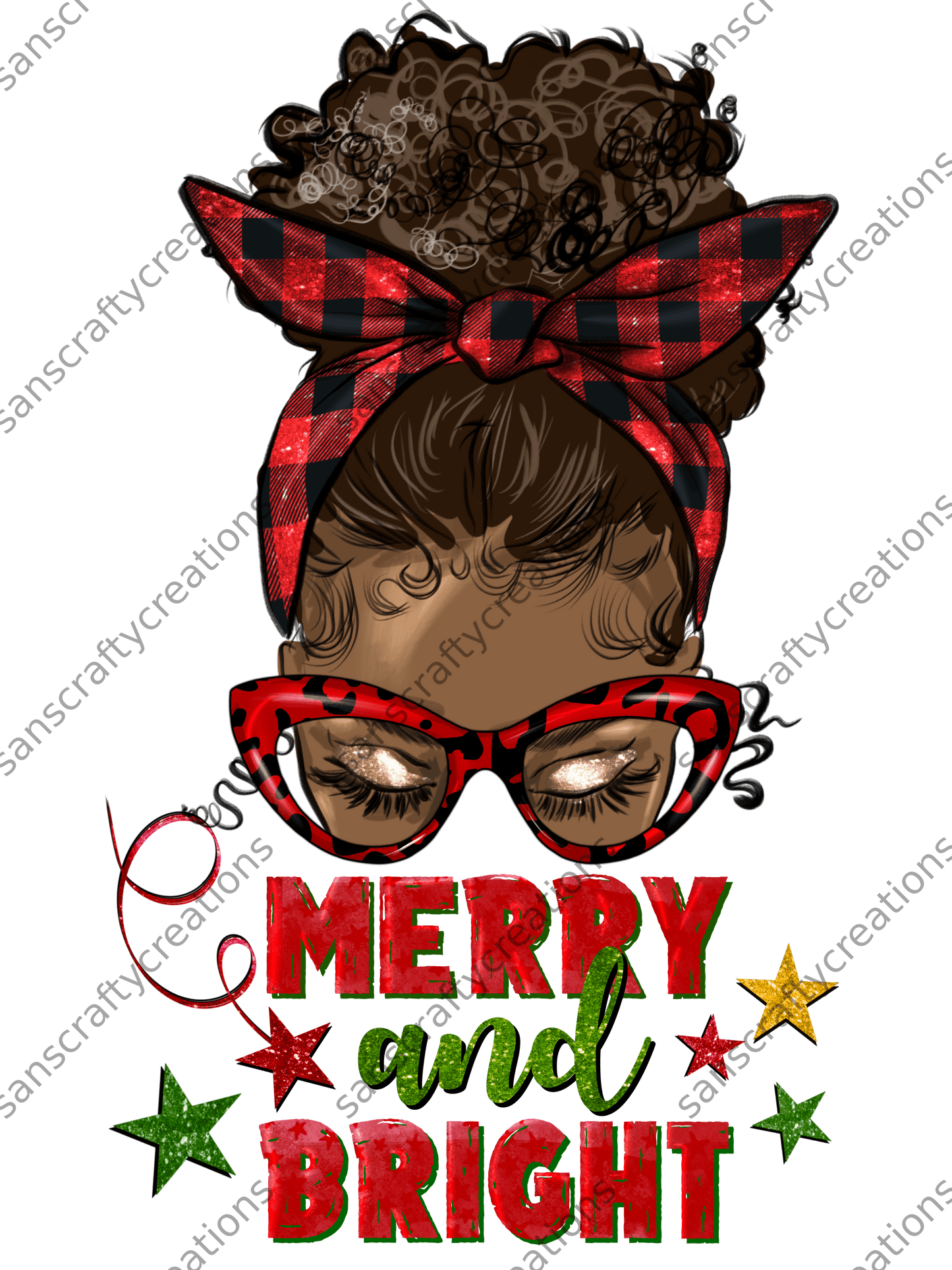 Merry and Bright-Printed Heat Transfer Vinyl - by SansCraftyCreations.com -