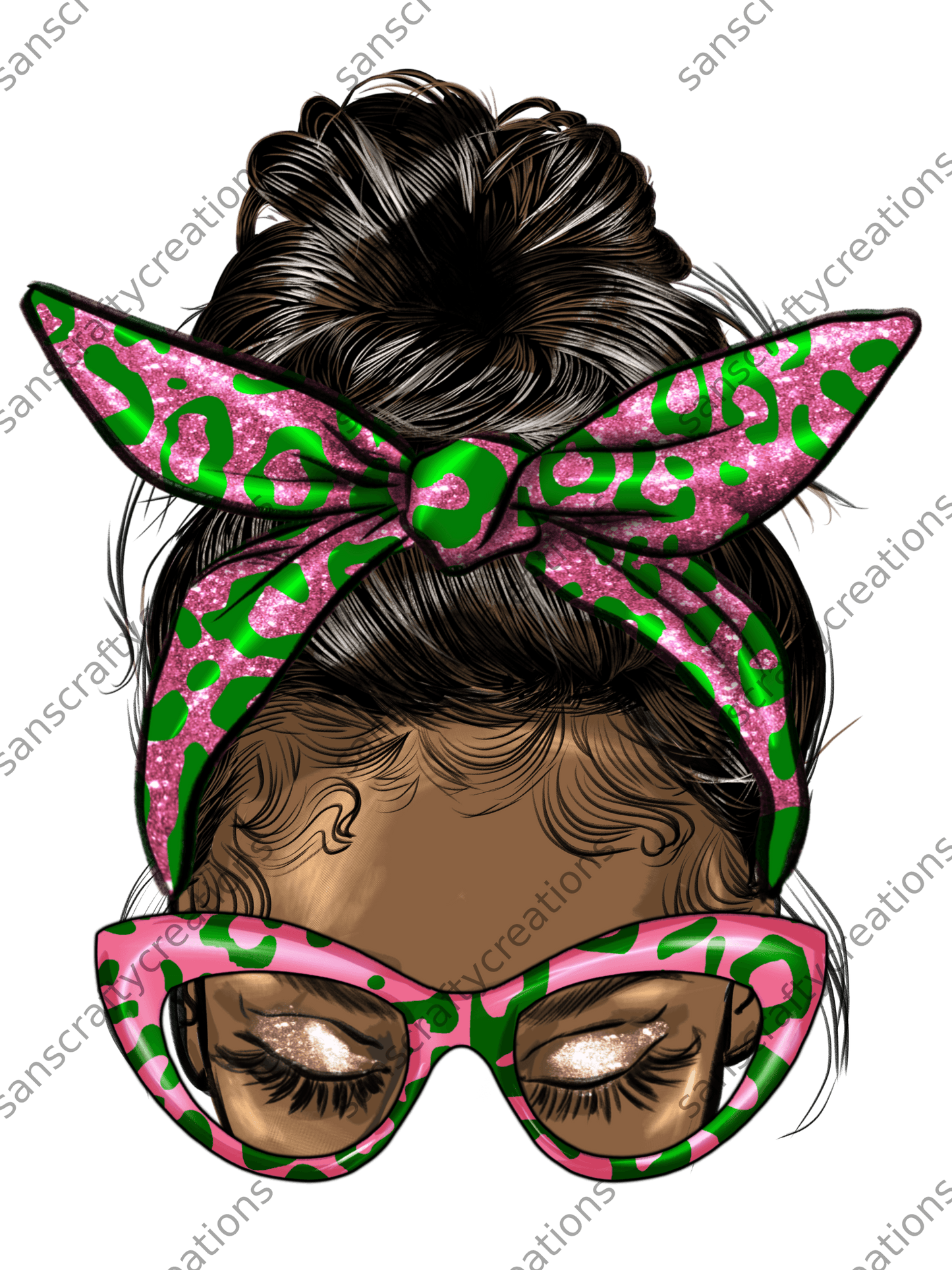 Pink and Green-Printed Heat Transfer Vinyl - by SansCraftyCreations.com -