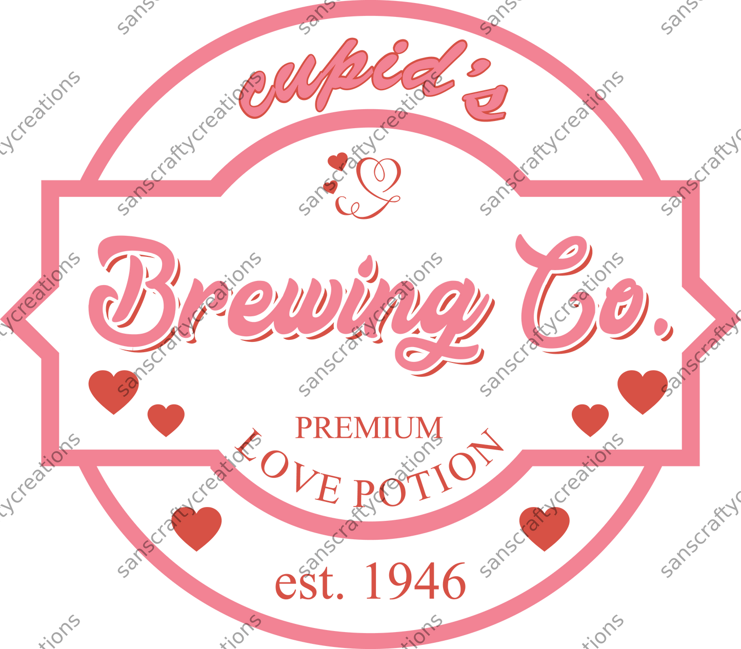 Cupids Brewing Co-Printed Heat Transfer Vinyl - by SansCraftyCreations.com -