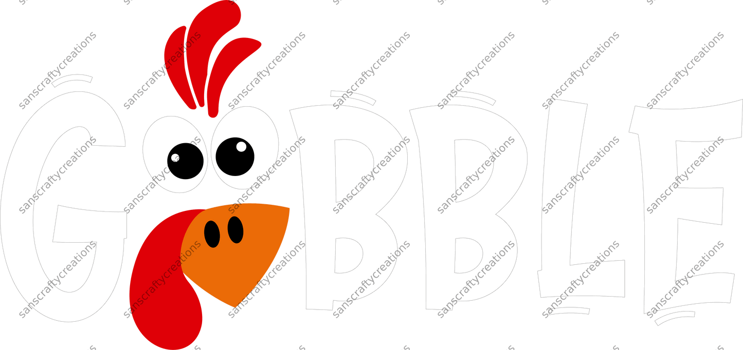 Gobble-Printed Heat Transfer Vinyl - by SansCraftyCreations.com -