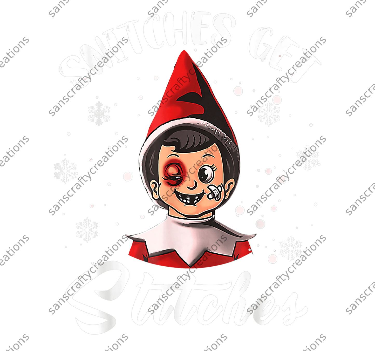 Snitches get Stitches-Printed Heat Transfer Vinyl - by SansCraftyCreations.com -