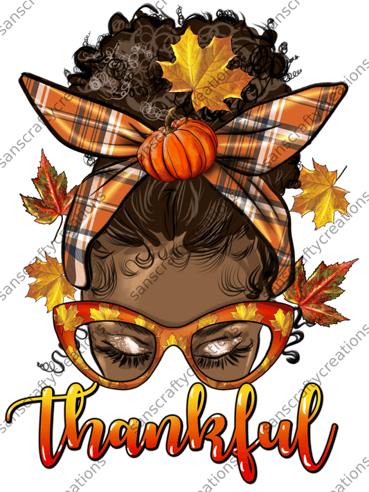 Thankful-Printed Heat Transfer Vinyl- Will ship out next day -  by SansCraftyCreations.com - 