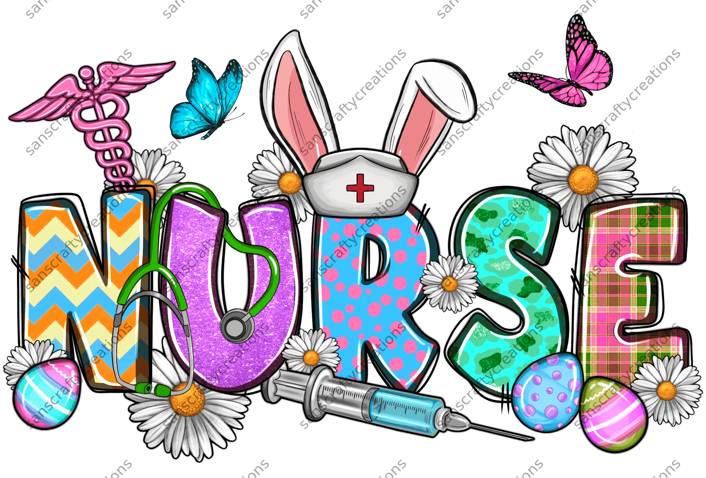 Nurse Easter-Transfer - by SansCraftyCreations.com -