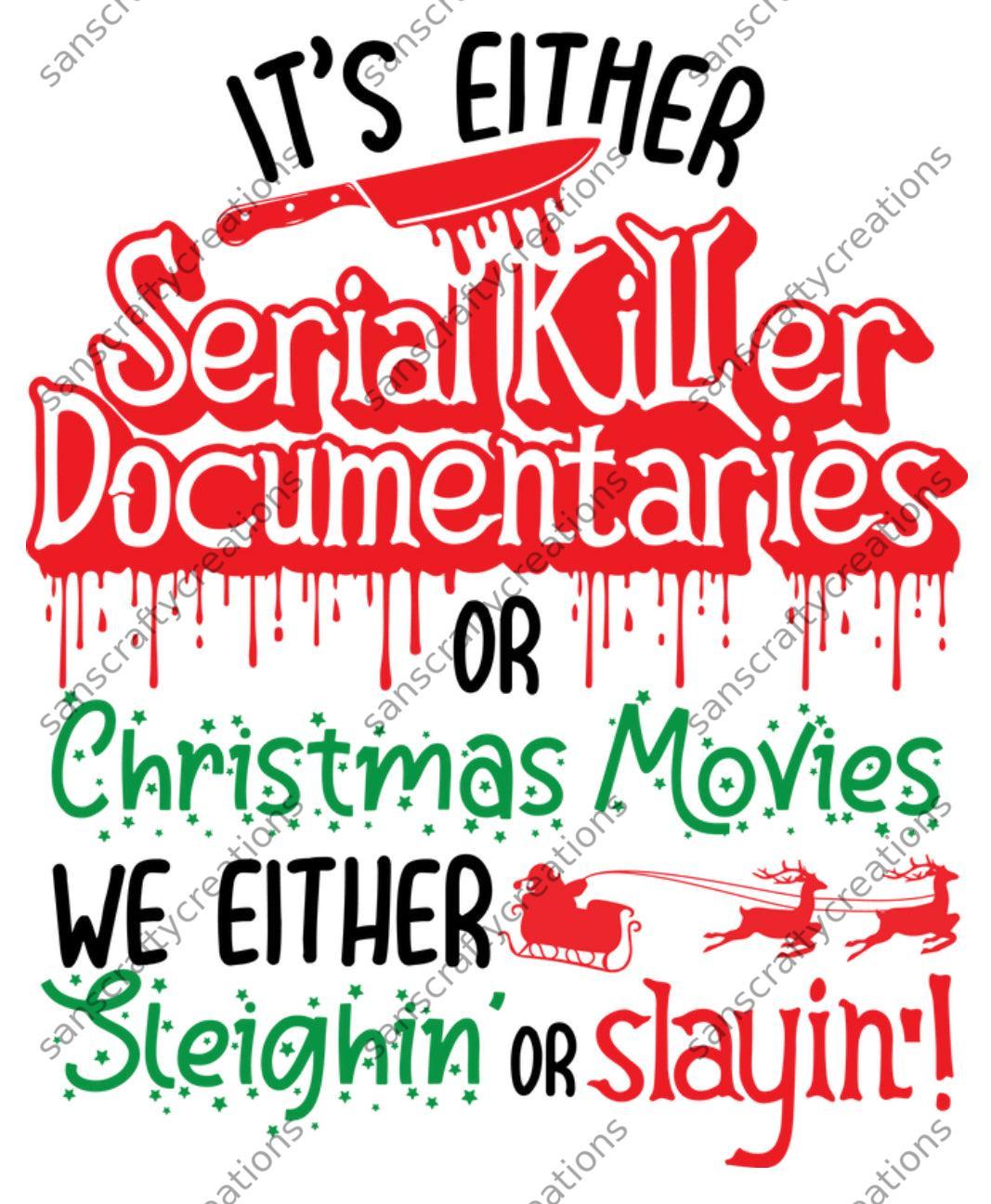 Serial Killer Documentaries-Printed Heat Transfer Vinyl - by SansCraftyCreations.com -