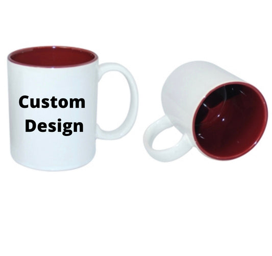 Custom-11 oz White/Maroon Mug