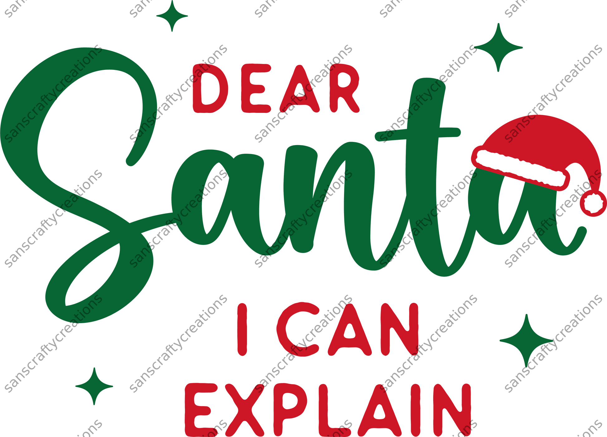 Dear Santa- Kids Transfer -  by SansCraftyCreations.com - 