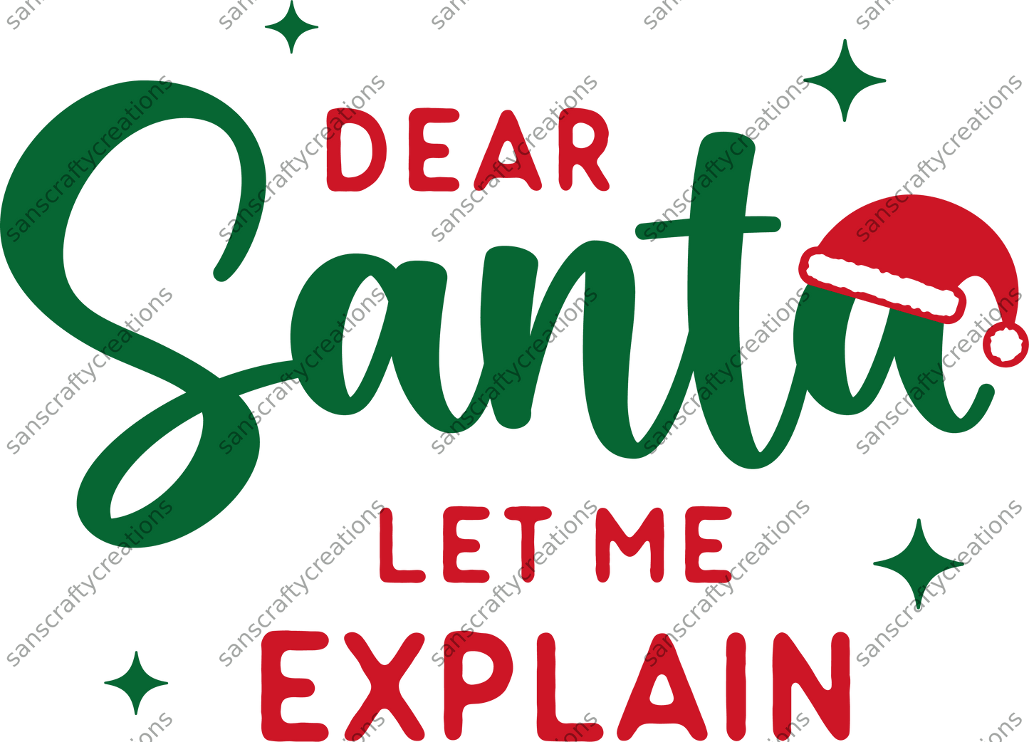 Dear Santa- Kids Transfer -  by SansCraftyCreations.com - 