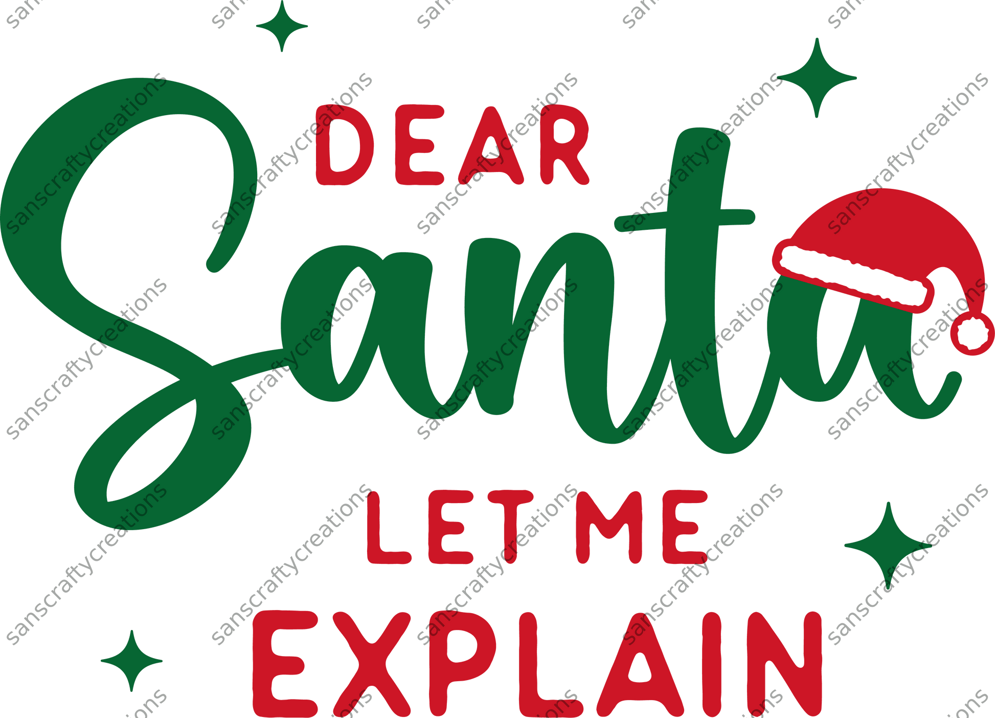 Dear Santa- Kids Transfer -  by SansCraftyCreations.com - 