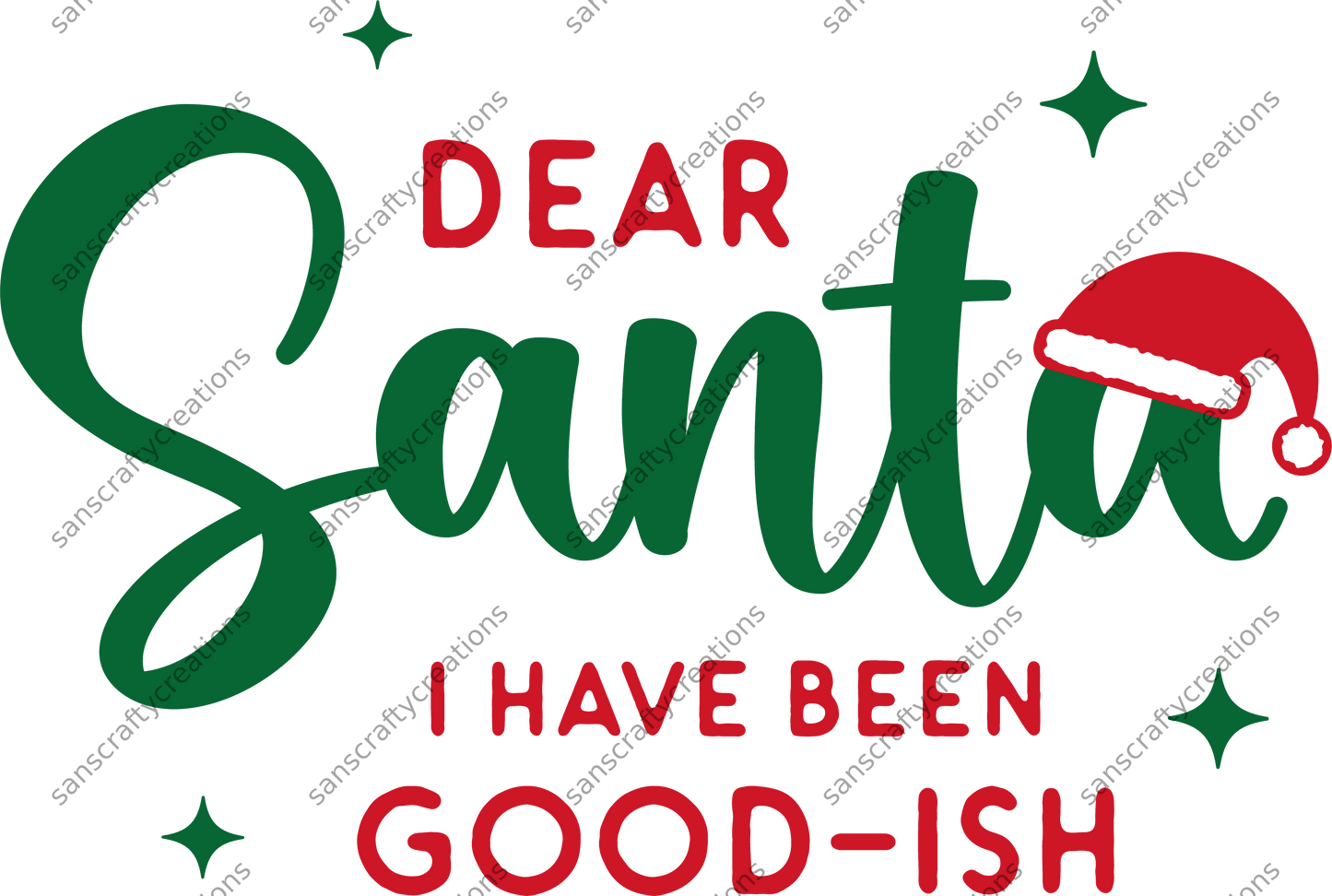 Dear Santa- Kids Transfer -  by SansCraftyCreations.com - 