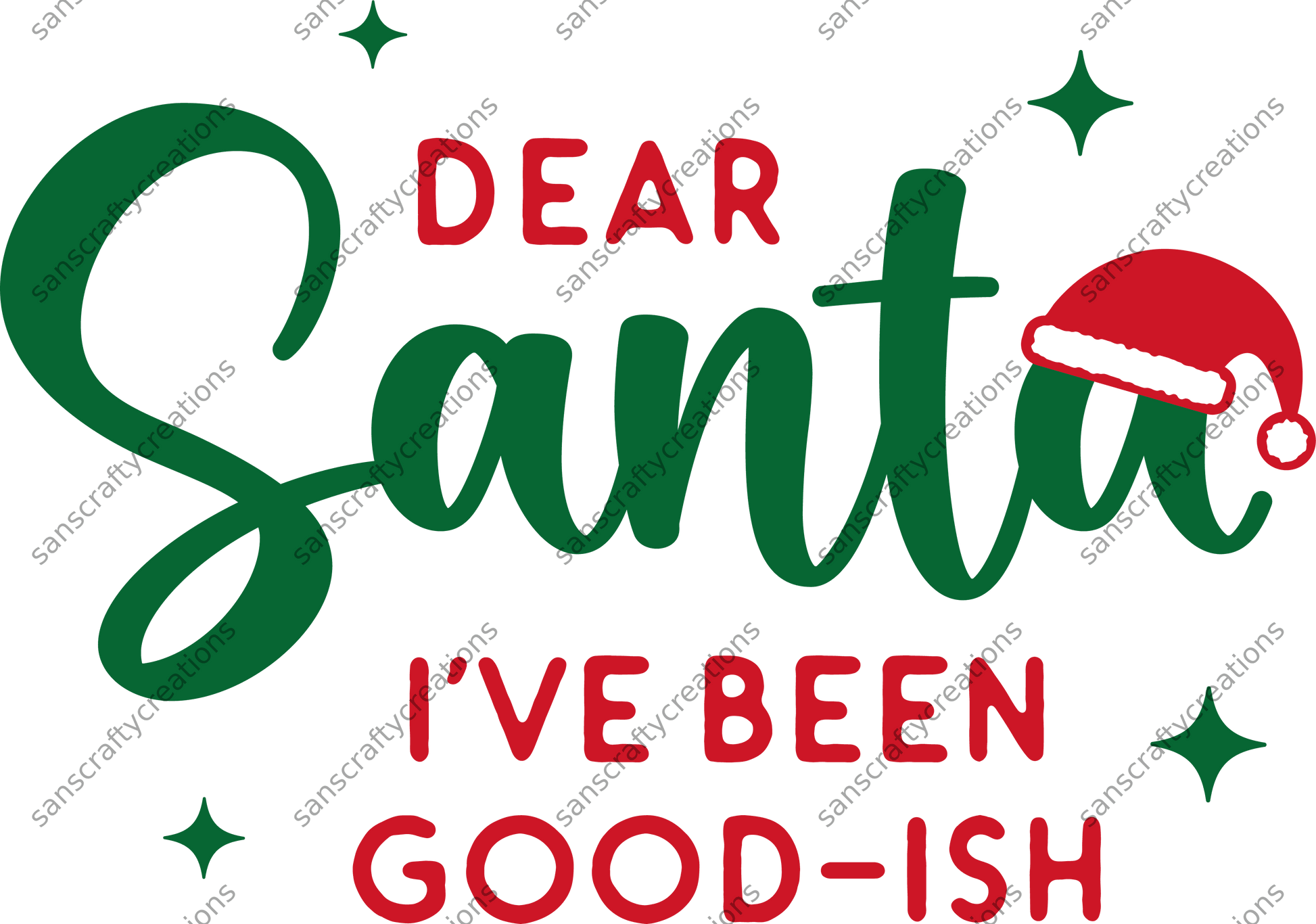 Dear Santa- Kids Transfer -  by SansCraftyCreations.com - 