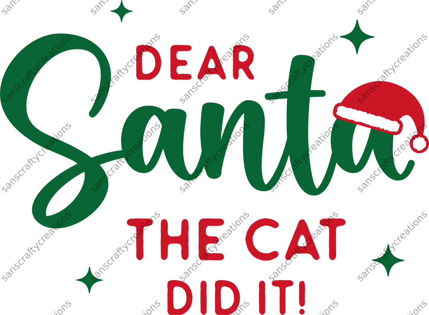 Dear Santa- Kids Transfer -  by SansCraftyCreations.com - 