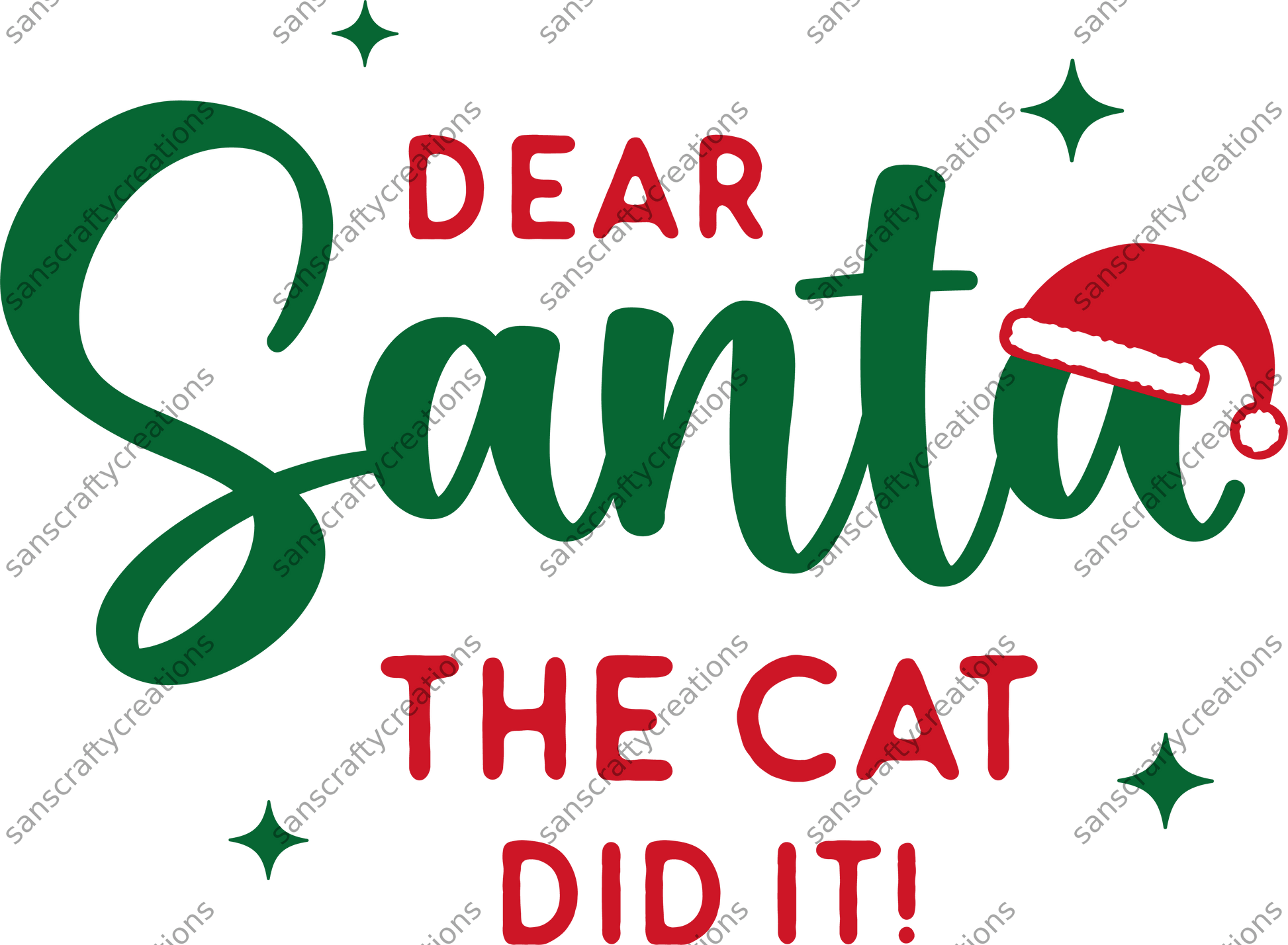 Dear Santa- Kids Transfer -  by SansCraftyCreations.com - 