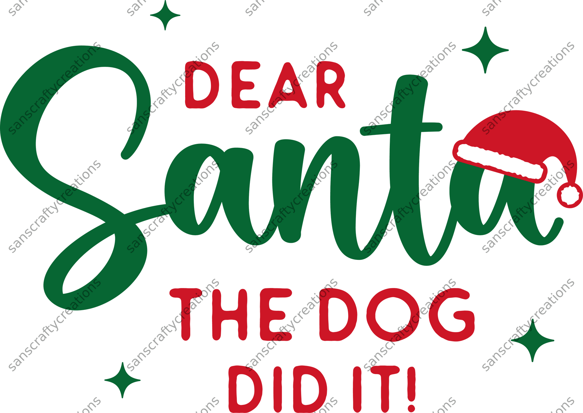 Dear Santa- Kids Transfer -  by SansCraftyCreations.com - 