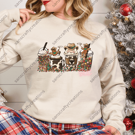 Gingerbread Cowboy Coffee-HTV Transfer -  by SansCraftyCreations.com - 